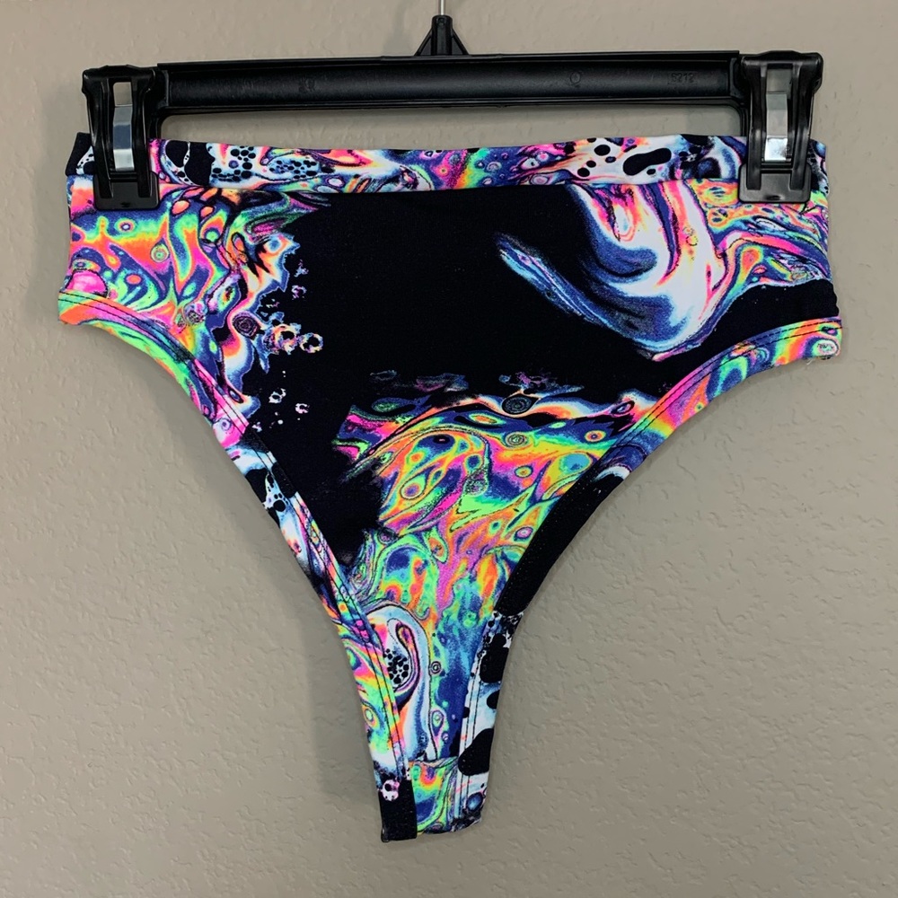 Trippy High Waisted Thong Rave Bottoms